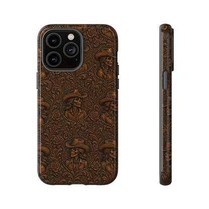 Tooled Skeleton Cowgirl Tough Case