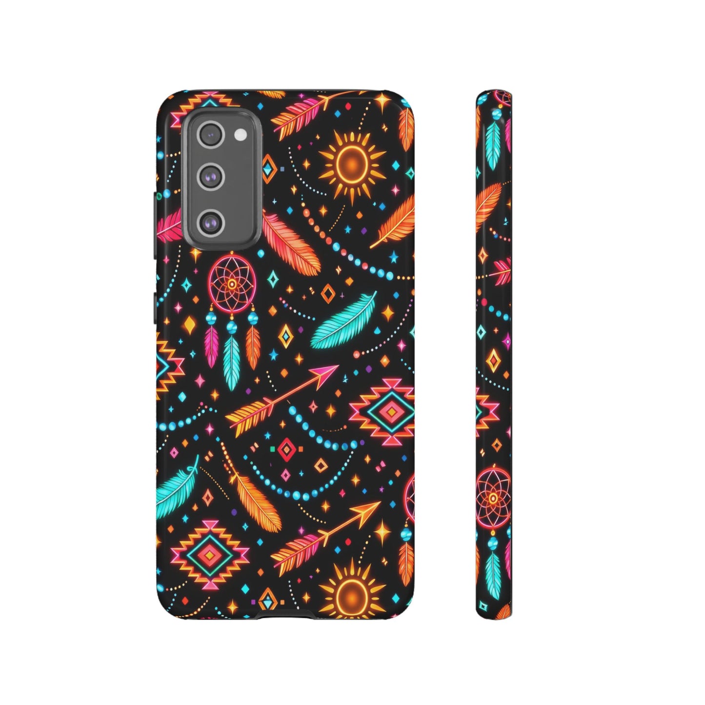 Neon Aztec Feather Tough Case