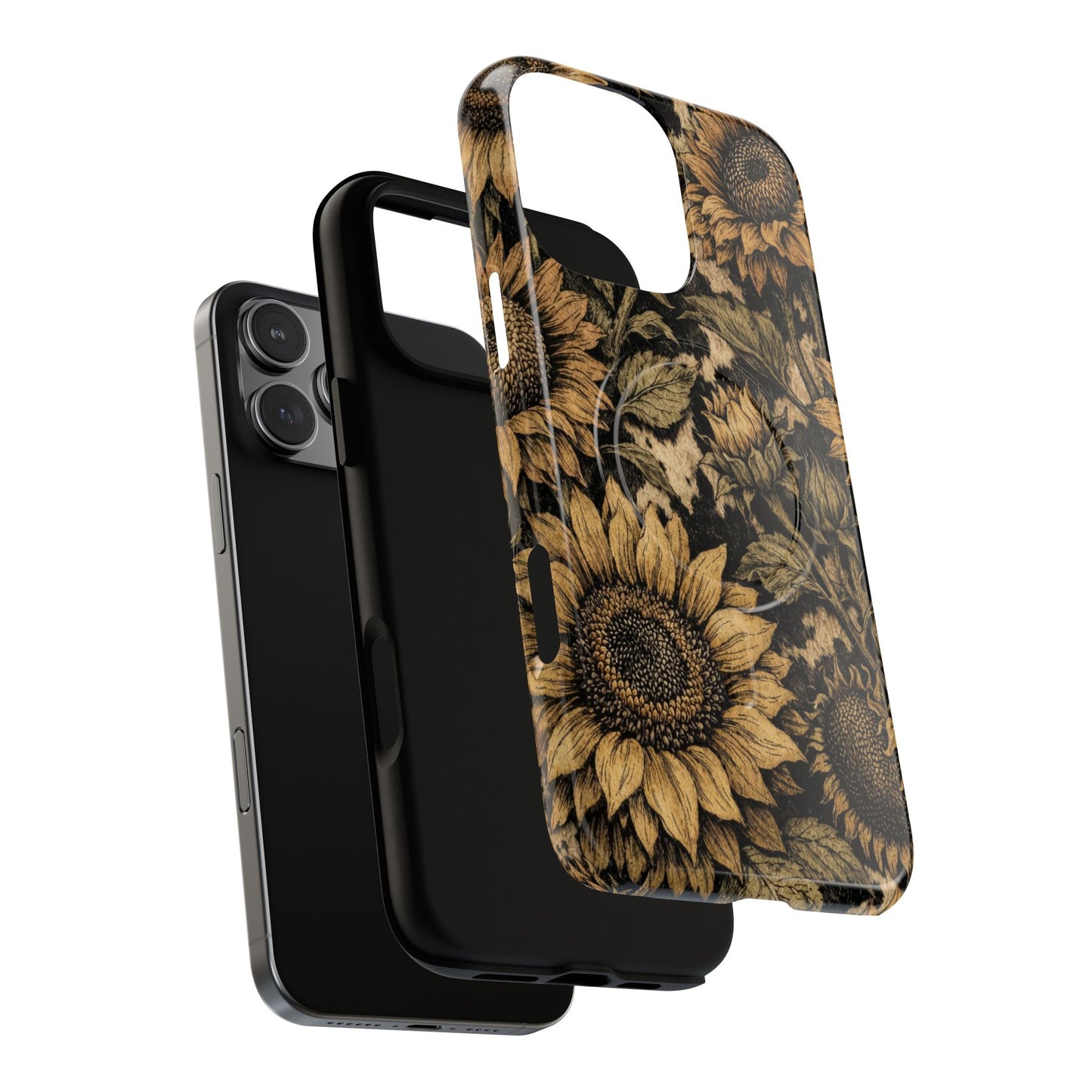 Cowhide Sunflowers Magnetic Case