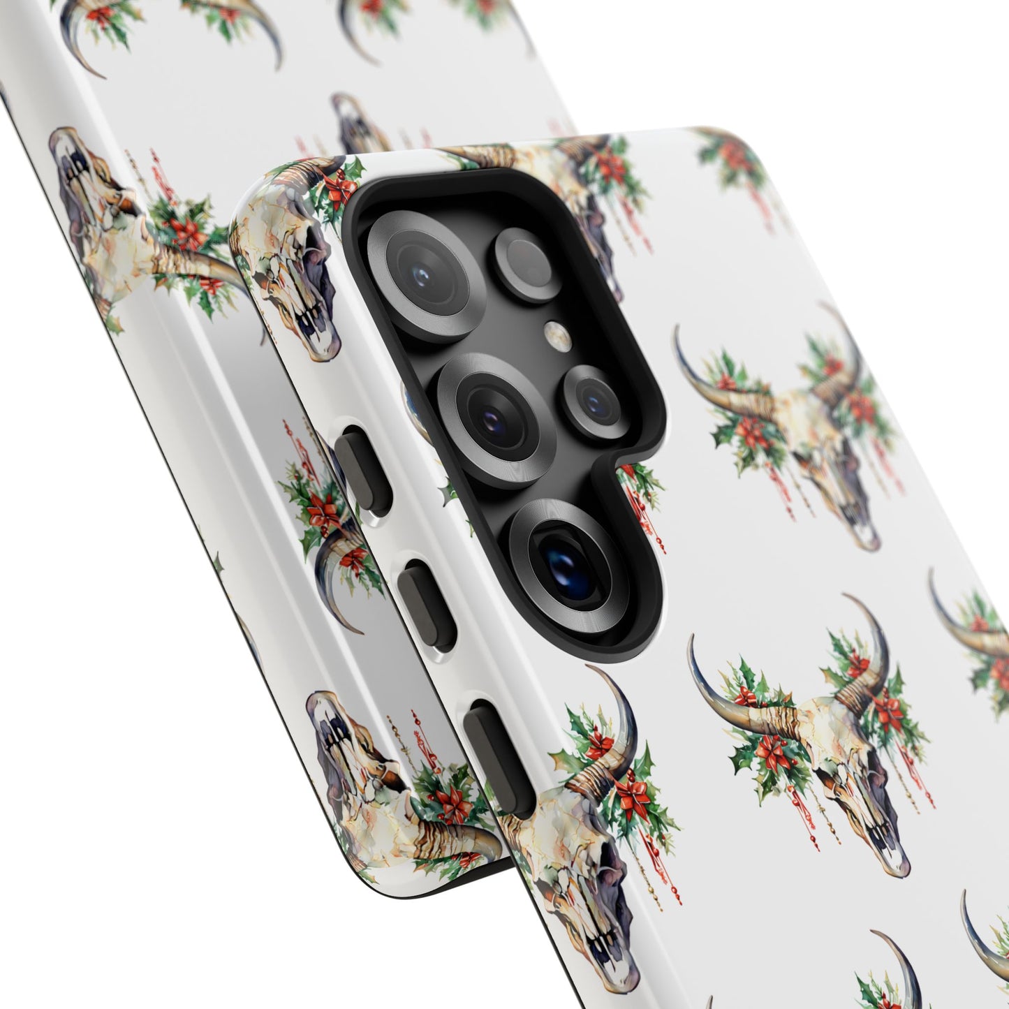 Christmas Bull Skull Tough Phone Case