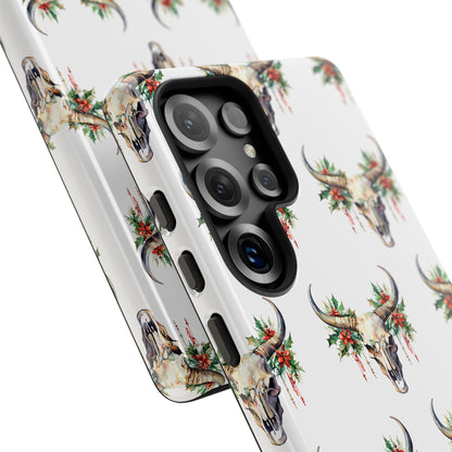 Christmas Bull Skull Tough Phone Case