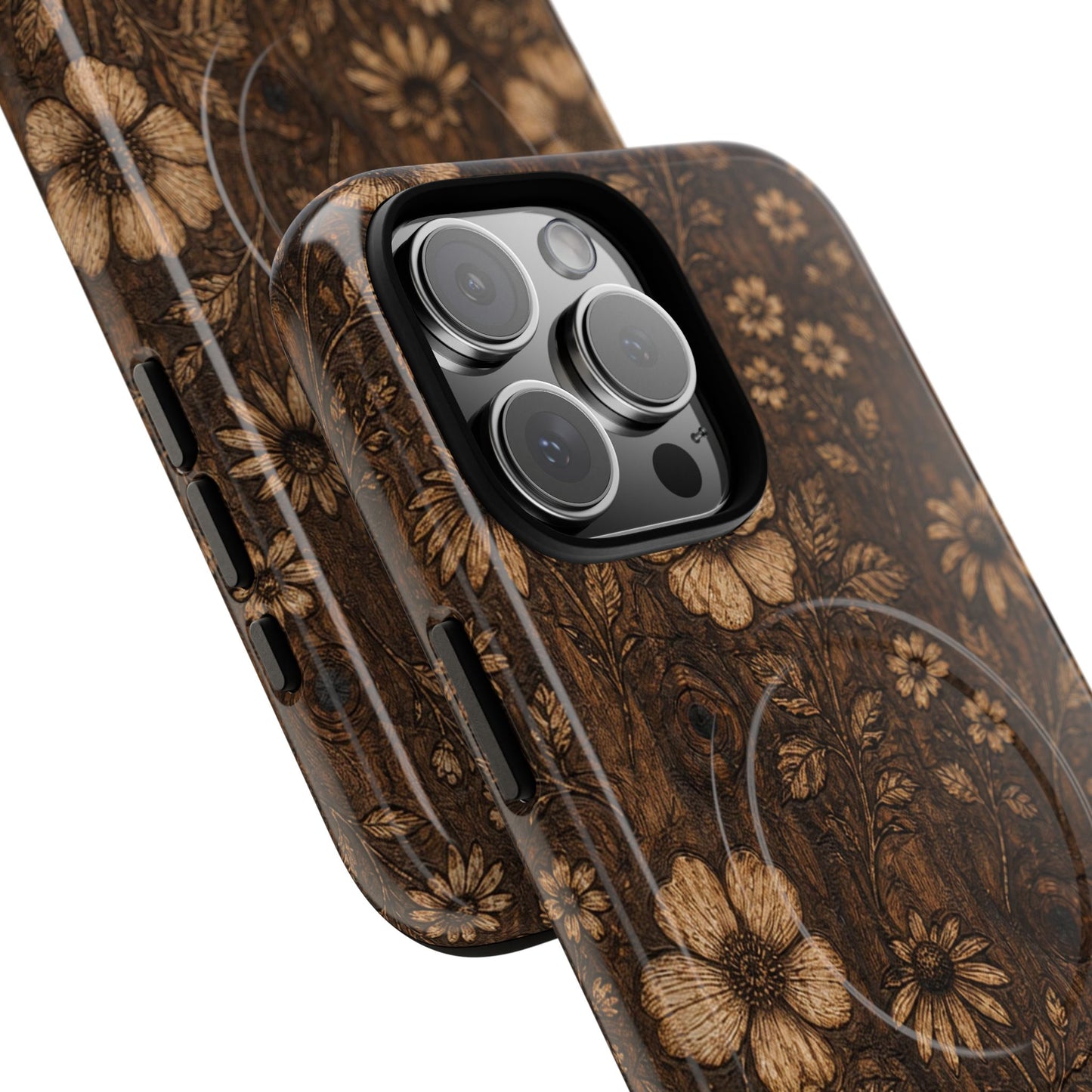 Floral Bark Magnetic Case