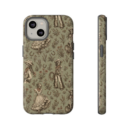 Skeleton Cowgirl Toile Tough Case