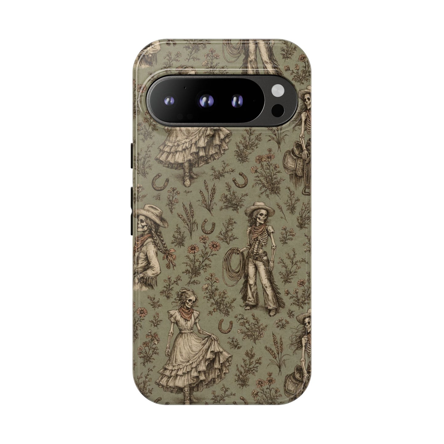 Skeleton Cowgirl Toile Tough Case