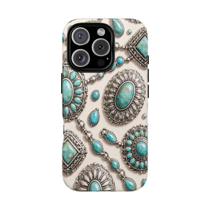 Turquoise Silver Concho Tough Case