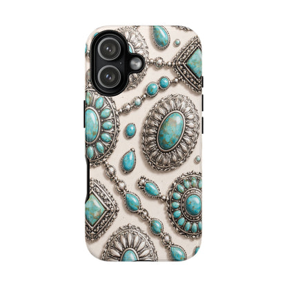 Turquoise Silver Concho Tough Case