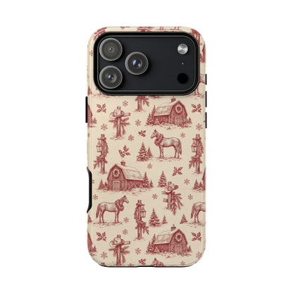 Christmas Toile Tough Case
