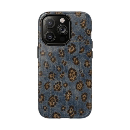 Denim Leopard Magnetic Case