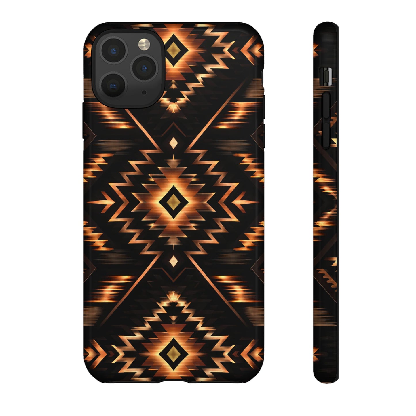 Black Gold Aztec Rug Tough Case