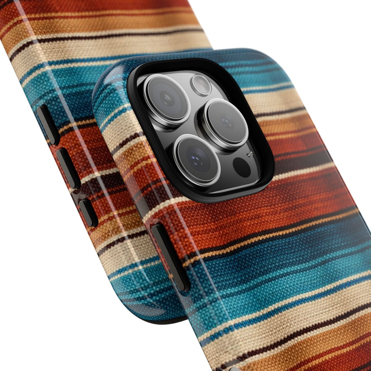 Turquoise + Orange Serape Tough Case