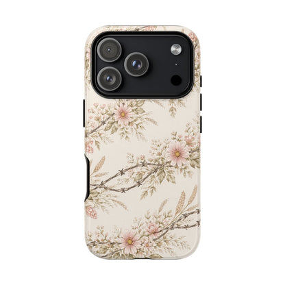 Floral Barbed Wire Tough Case
