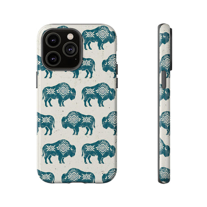 Teal Aztec Buffalo Tough Case
