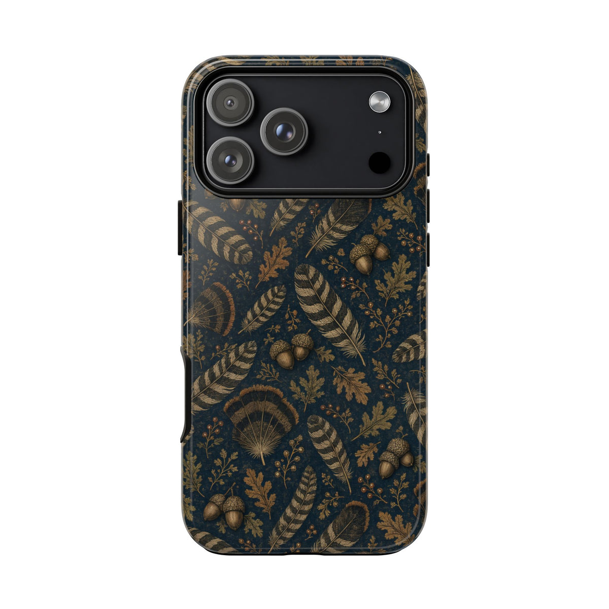 Navy Feathers Tough Case