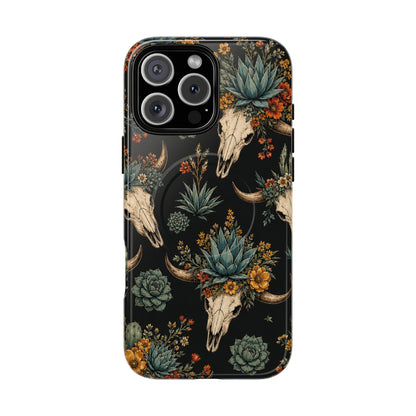 Desert Bloom Skull Magnetic Case