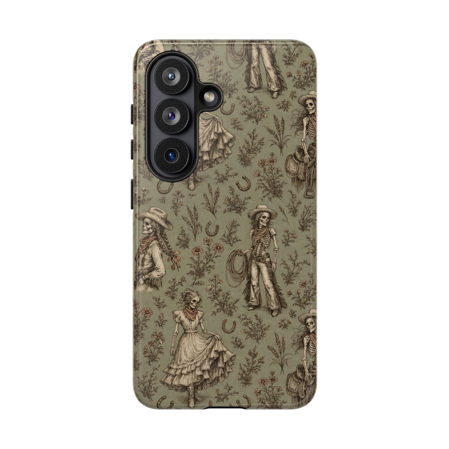 Skeleton Cowgirl Toile Tough Case