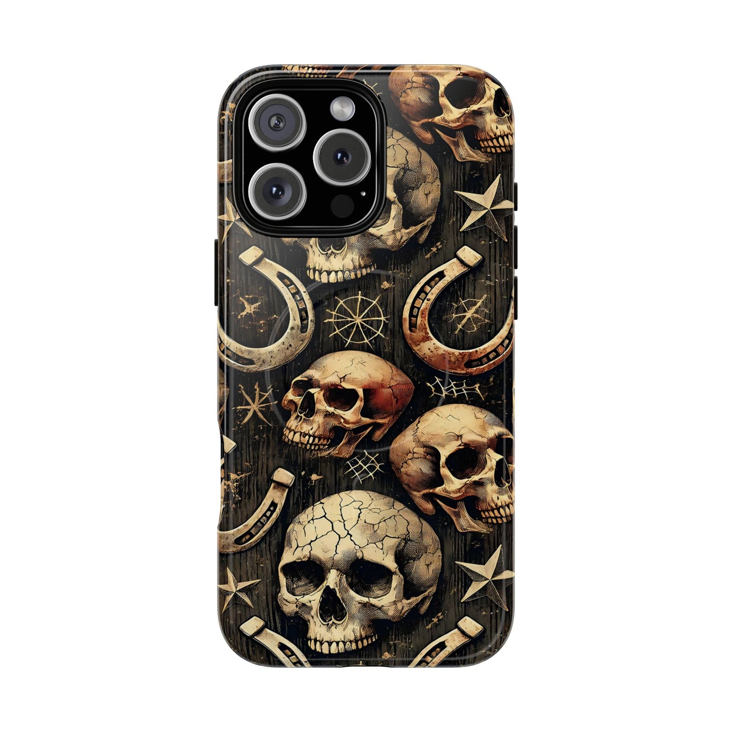 Skulls Horseshoes Dark Magnetic Case