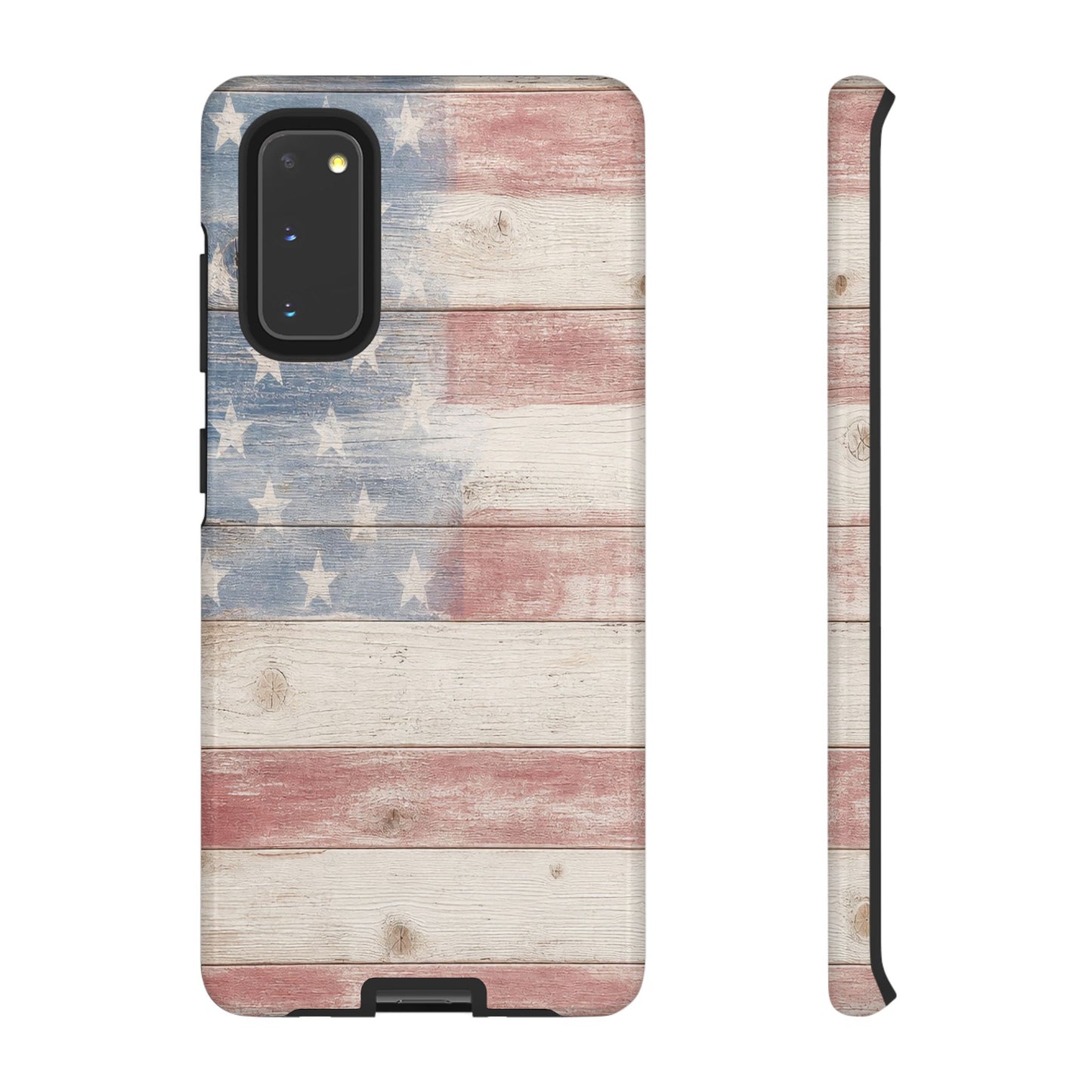 White Wood Flag Tough Case