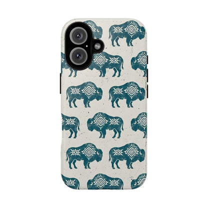Teal Aztec Buffalo Tough Case