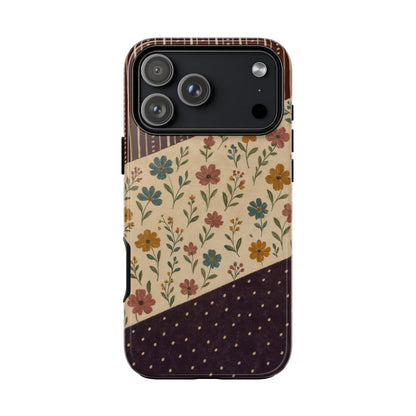 Fall Floral Stripe Tough Case