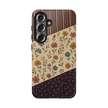 Fall Floral Stripe Tough Case