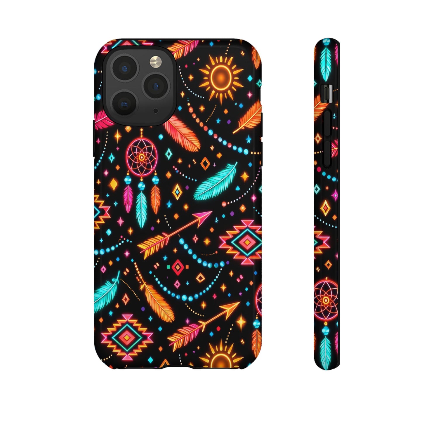 Neon Aztec Feather Tough Case