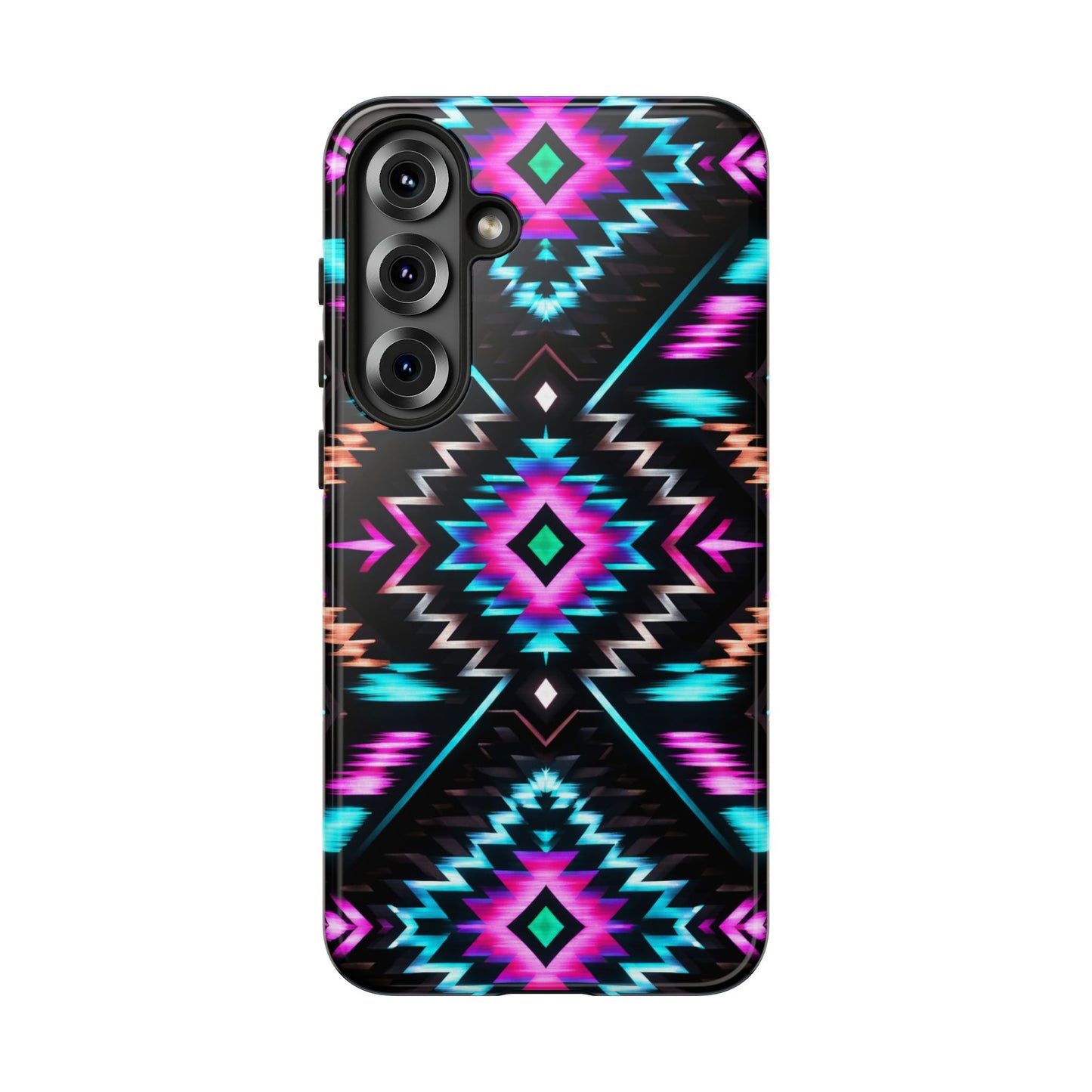 Black Neon Aztec Rug Tough Case