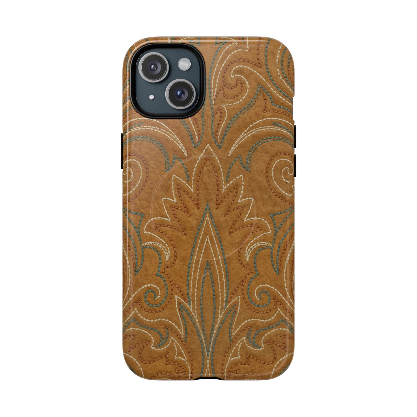 Boot Stitch Tan Magnetic Case
