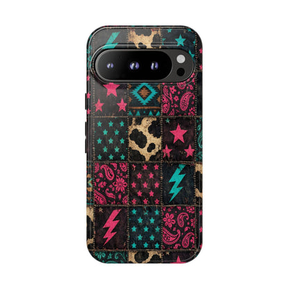 Neon Cowhide Patchwork Tough Case