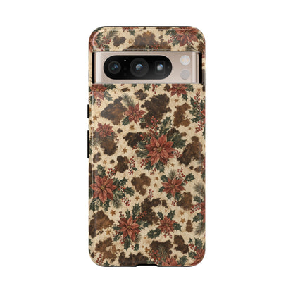 Cowhide Poinsettia Tough Case