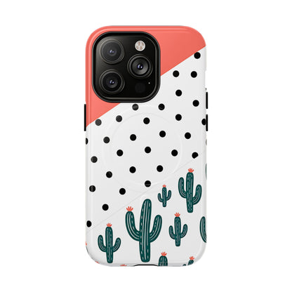 Polka Dot Cactus Magnetic Case