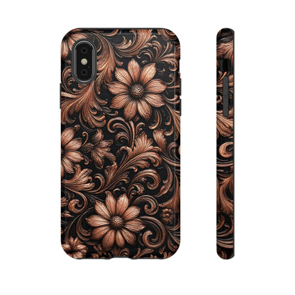 Rose Gold Floral Tough Case