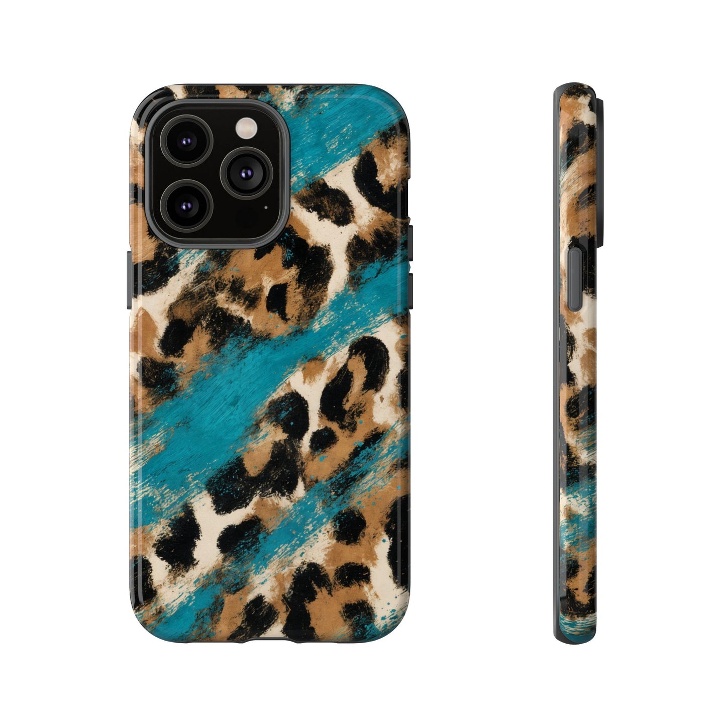 Turquoise Leopard Tough Case