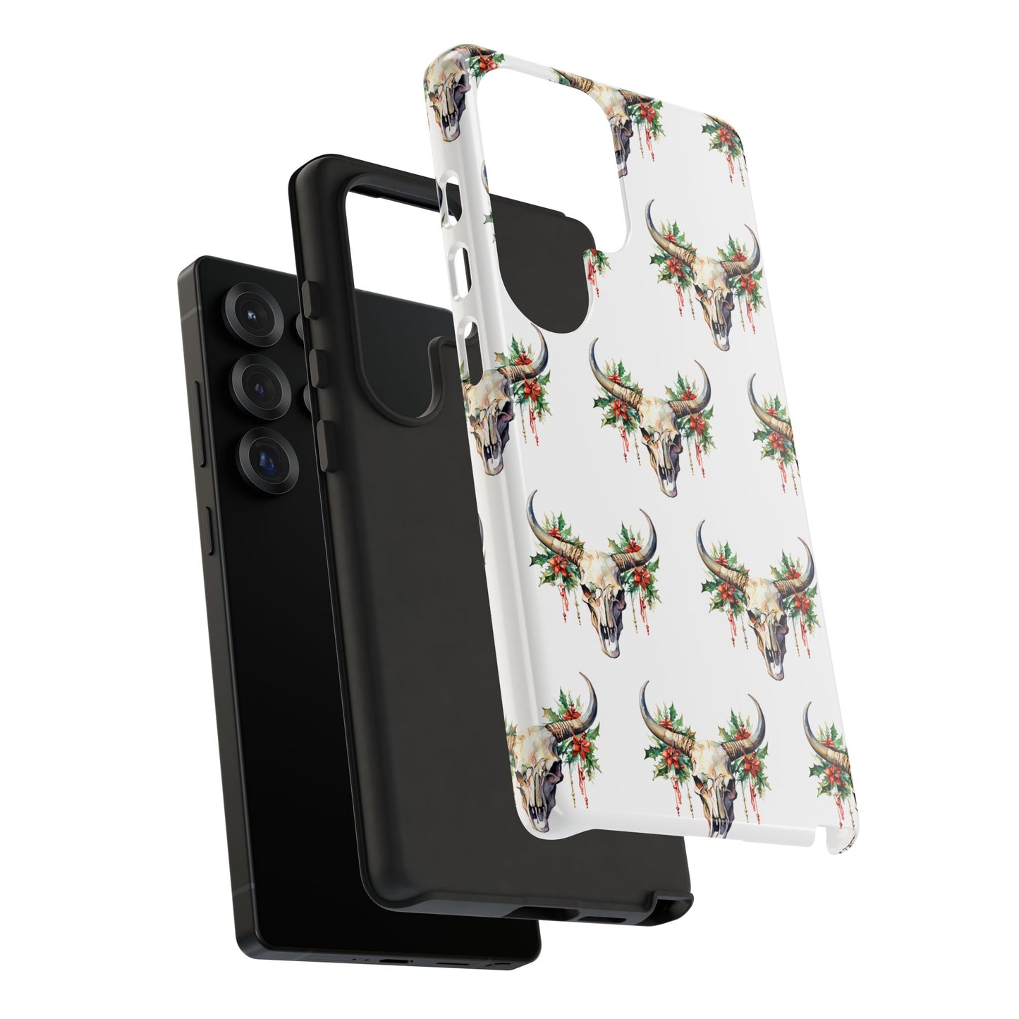 Christmas Bull Skull Tough Phone Case