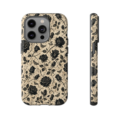 Black Rose Bone Tough Case