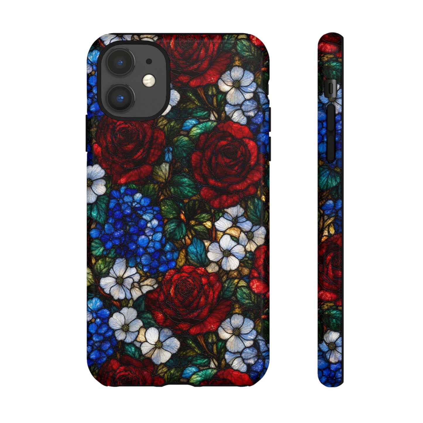 Patriotic Floral Glass Tough Case
