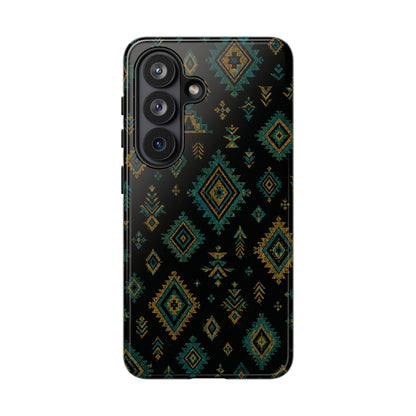 Turquoise Gold Aztec Tough Case