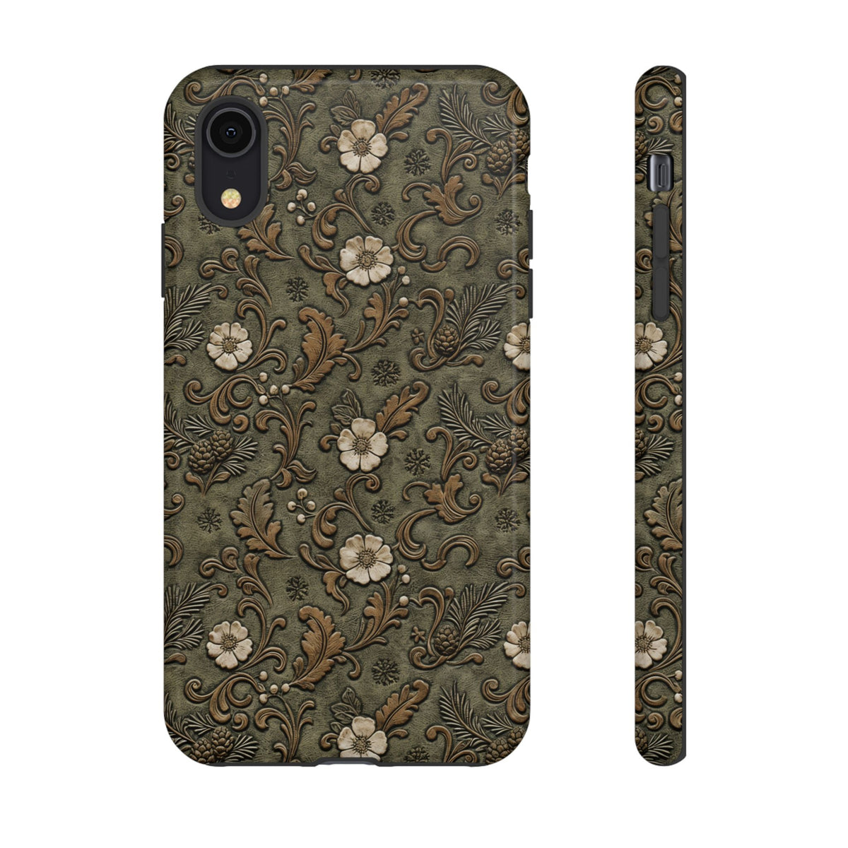 Sage Tooled Roses Tough Case