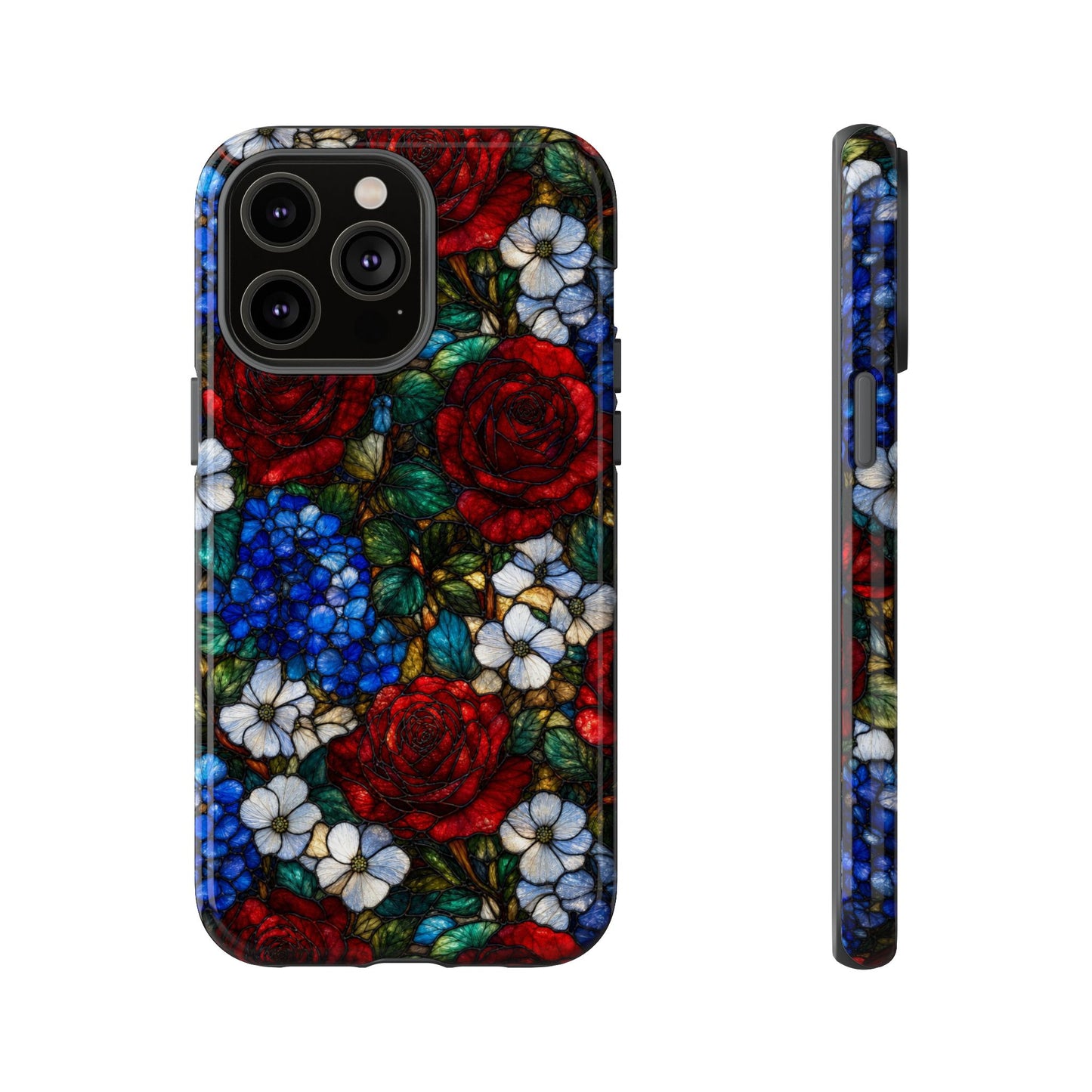 Patriotic Floral Glass Tough Case