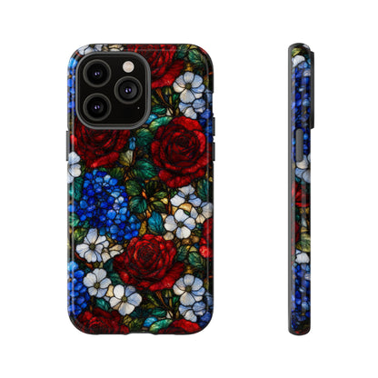 Patriotic Floral Glass Tough Case