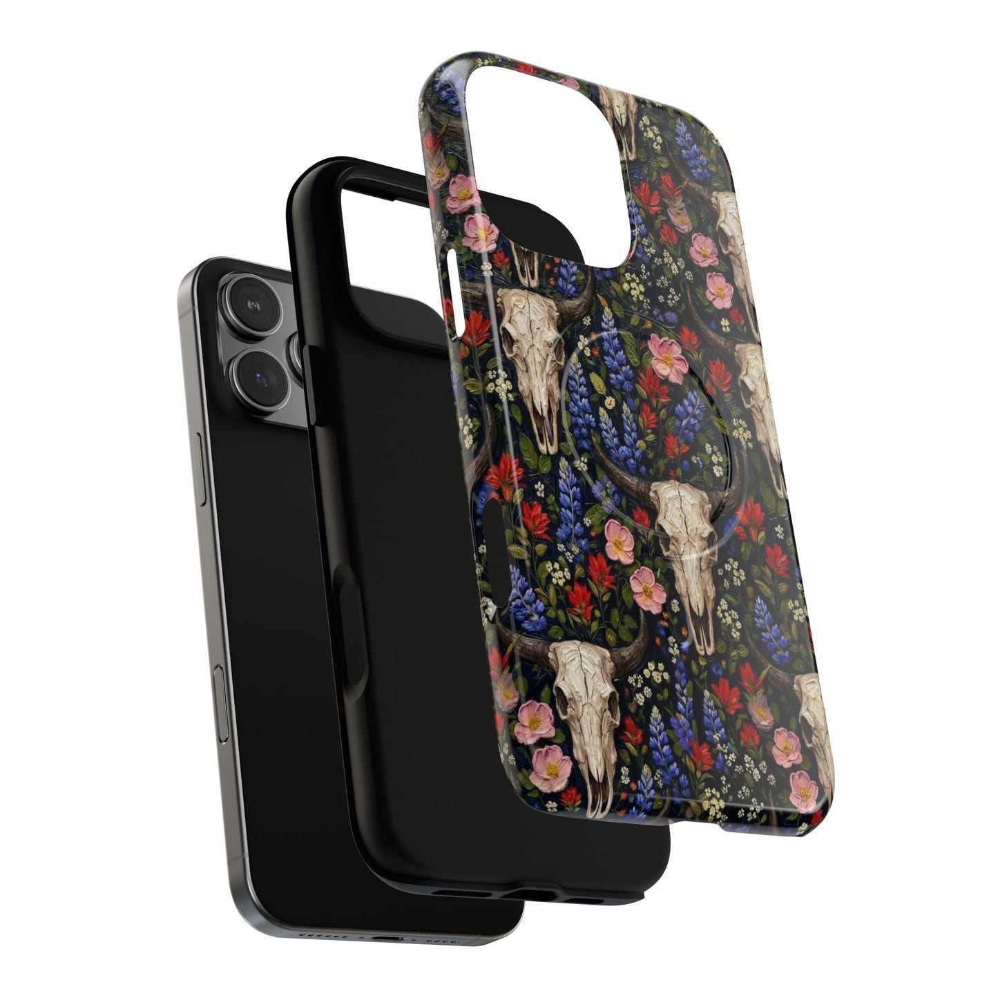 Floral Skull Magnetic Case