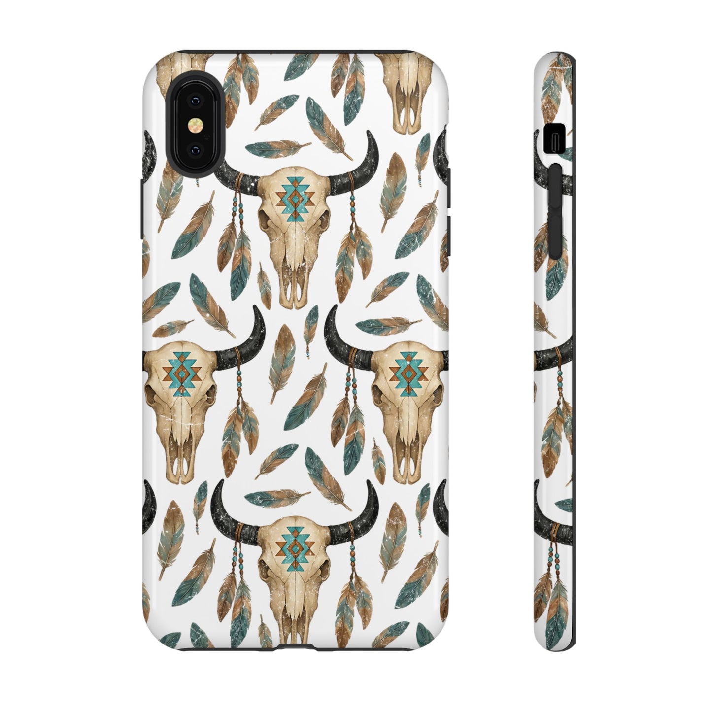 Aztec Feather Skull Tough Case