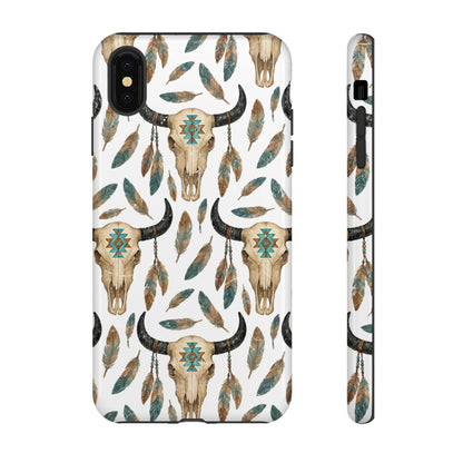 Aztec Feather Skull Tough Case
