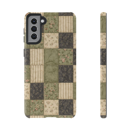 Sage Floral Patchwork Tough Case