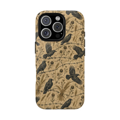 Crow Wheat Barbwire Magnetic Case