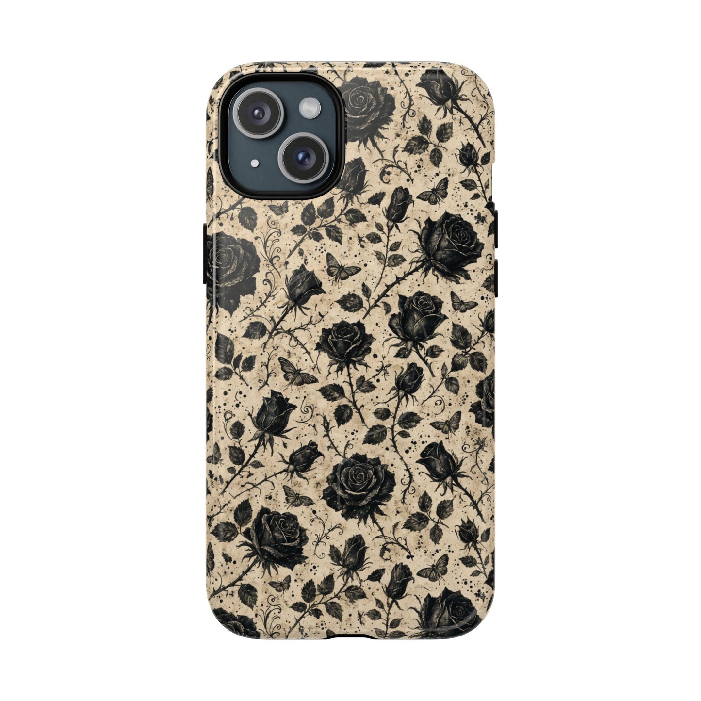 Black Rose Bone Magnetic Case