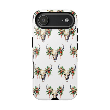 Christmas Bull Skull Tough Phone Case