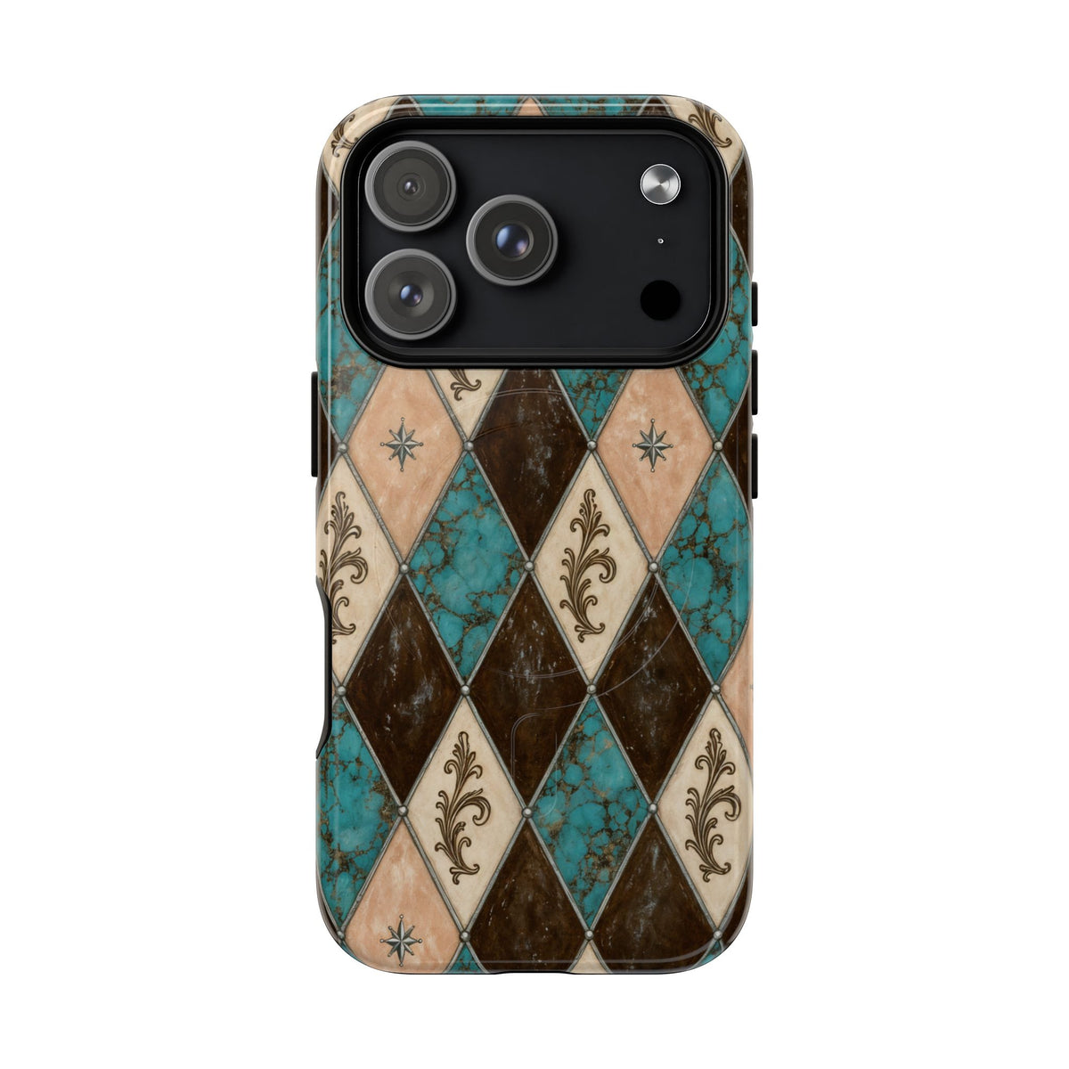 Turquoise Harlequin Magnetic Case