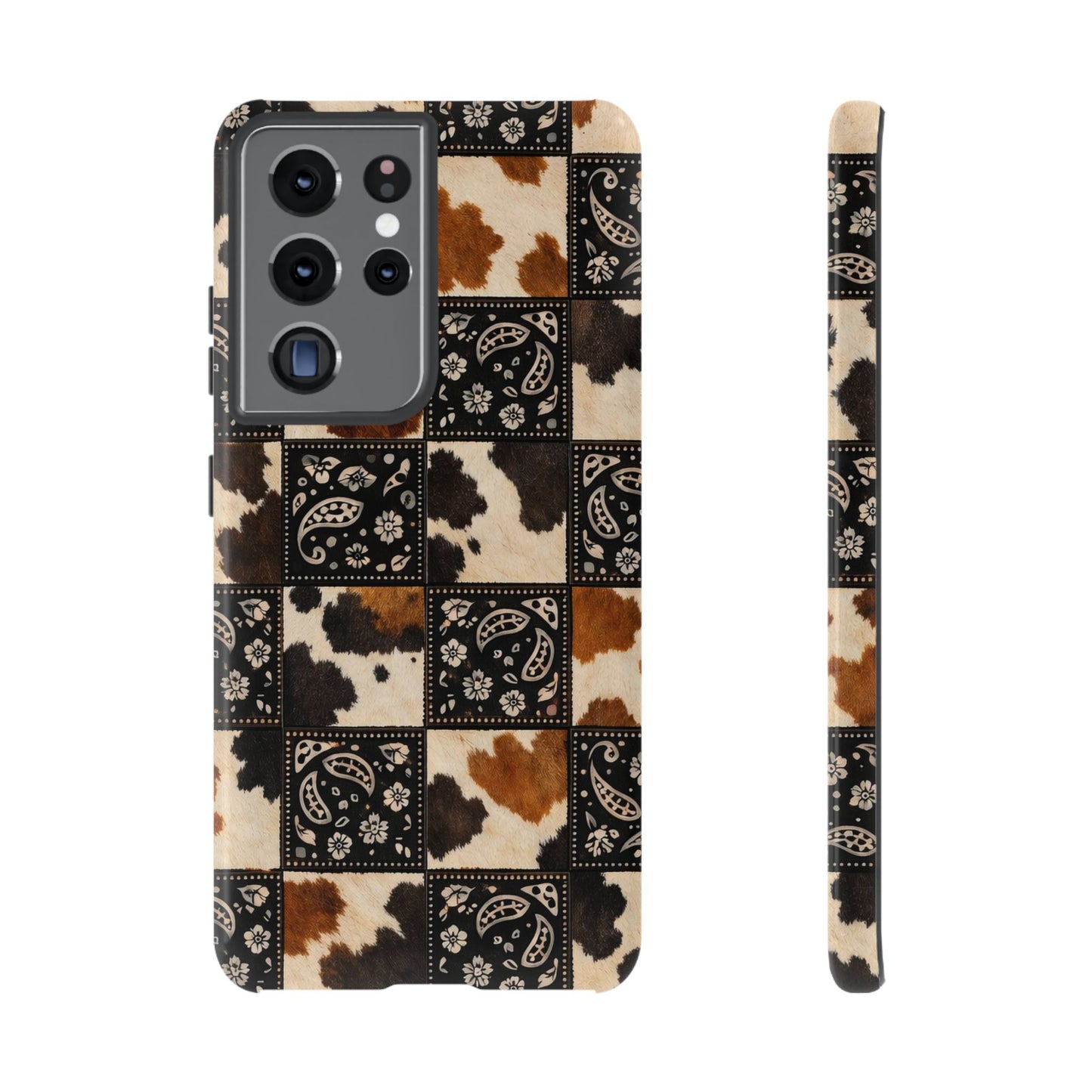 Cowhide Bandana Checkered Tough Case