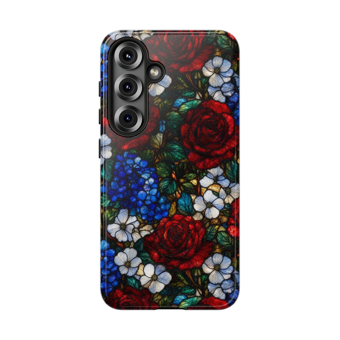 Patriotic Floral Glass Tough Case