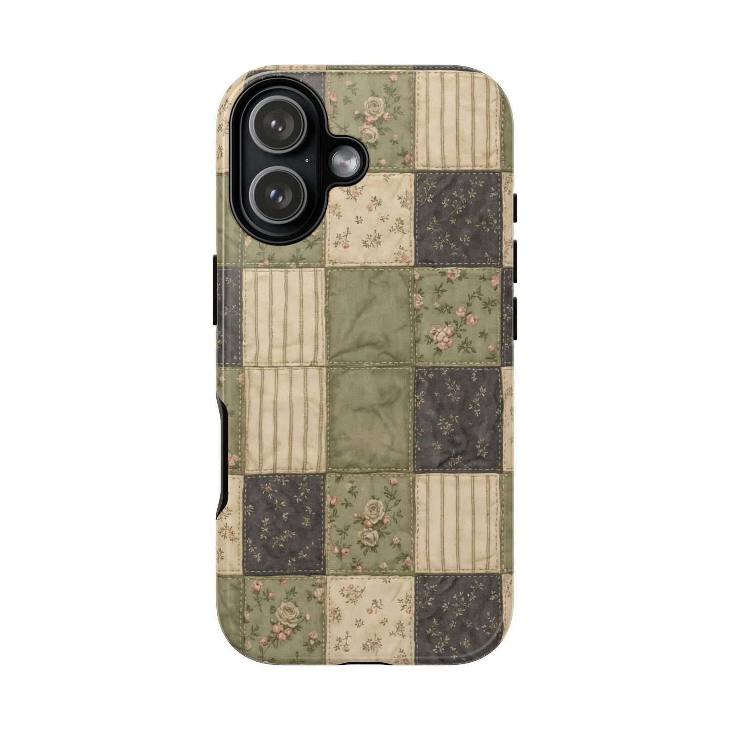 Sage Floral Patchwork Tough Case
